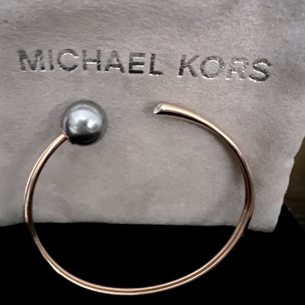 Michael Kors Pewter Pearl Diamond Cuff